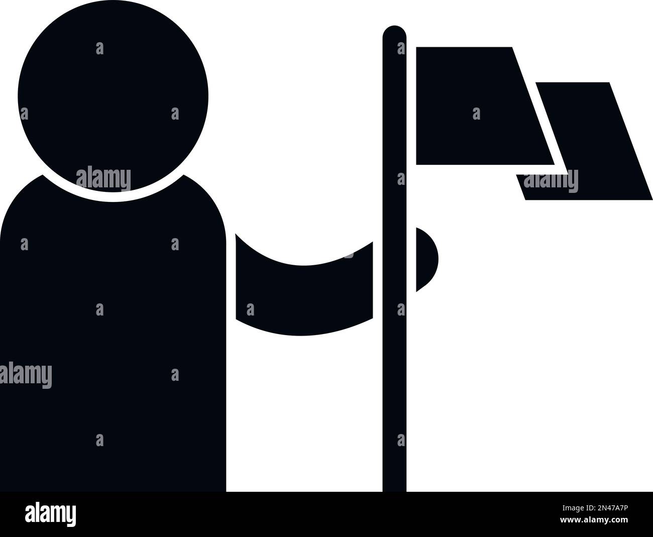 Flag target value icon simple vector. Core purpose. Corporate service