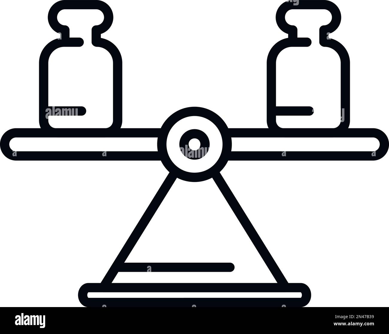 Balance core values icon outline vector. Value purpose. Trust integrity ...