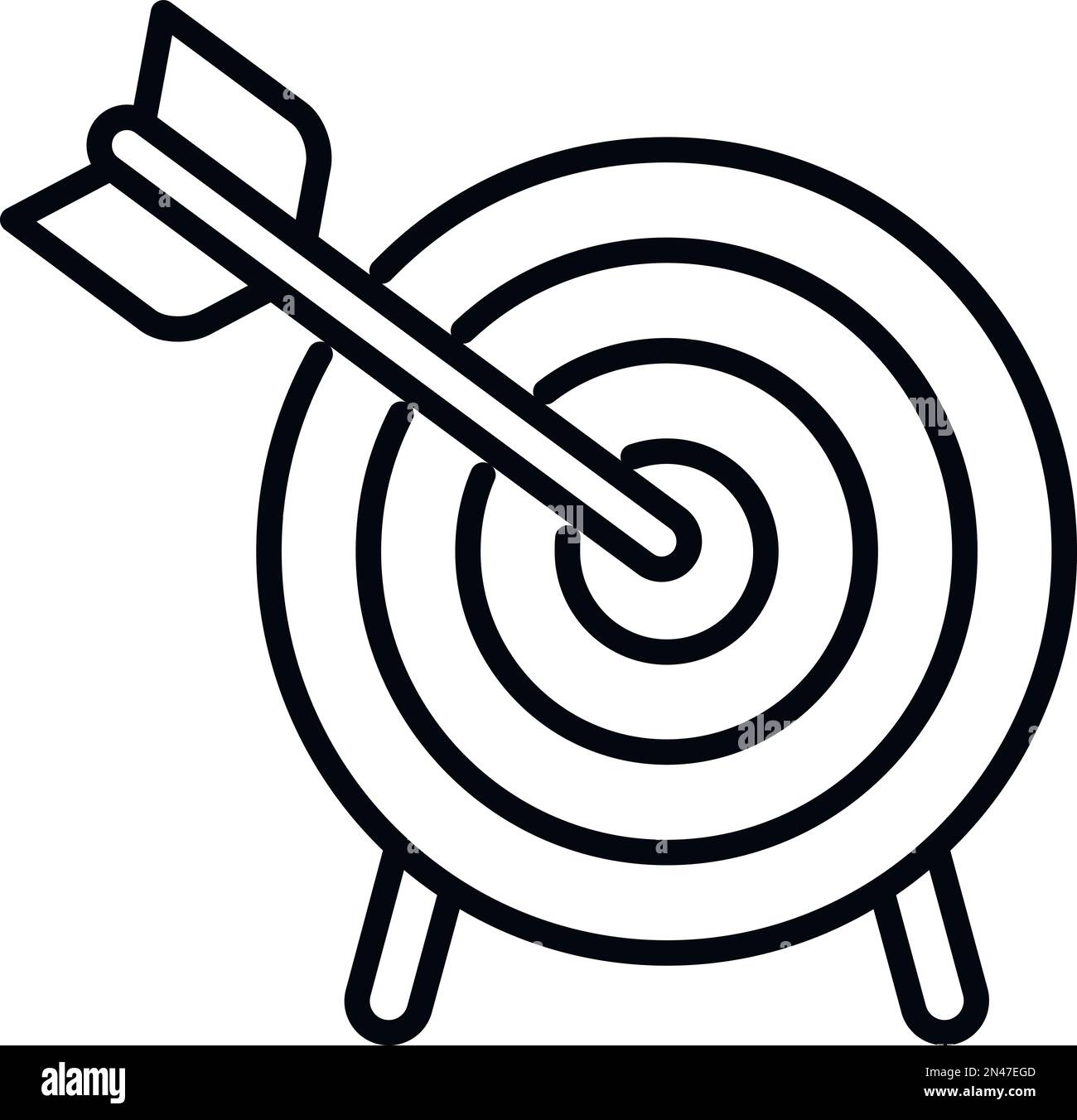 Target value icon outline vector. Core purpose. Company culture Stock