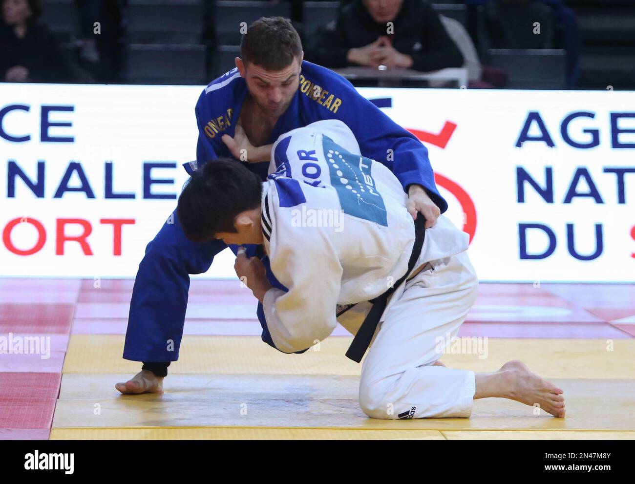 Harim Lee of Korea and David Pulkrabek of CZECH REPUBLIC during the ...