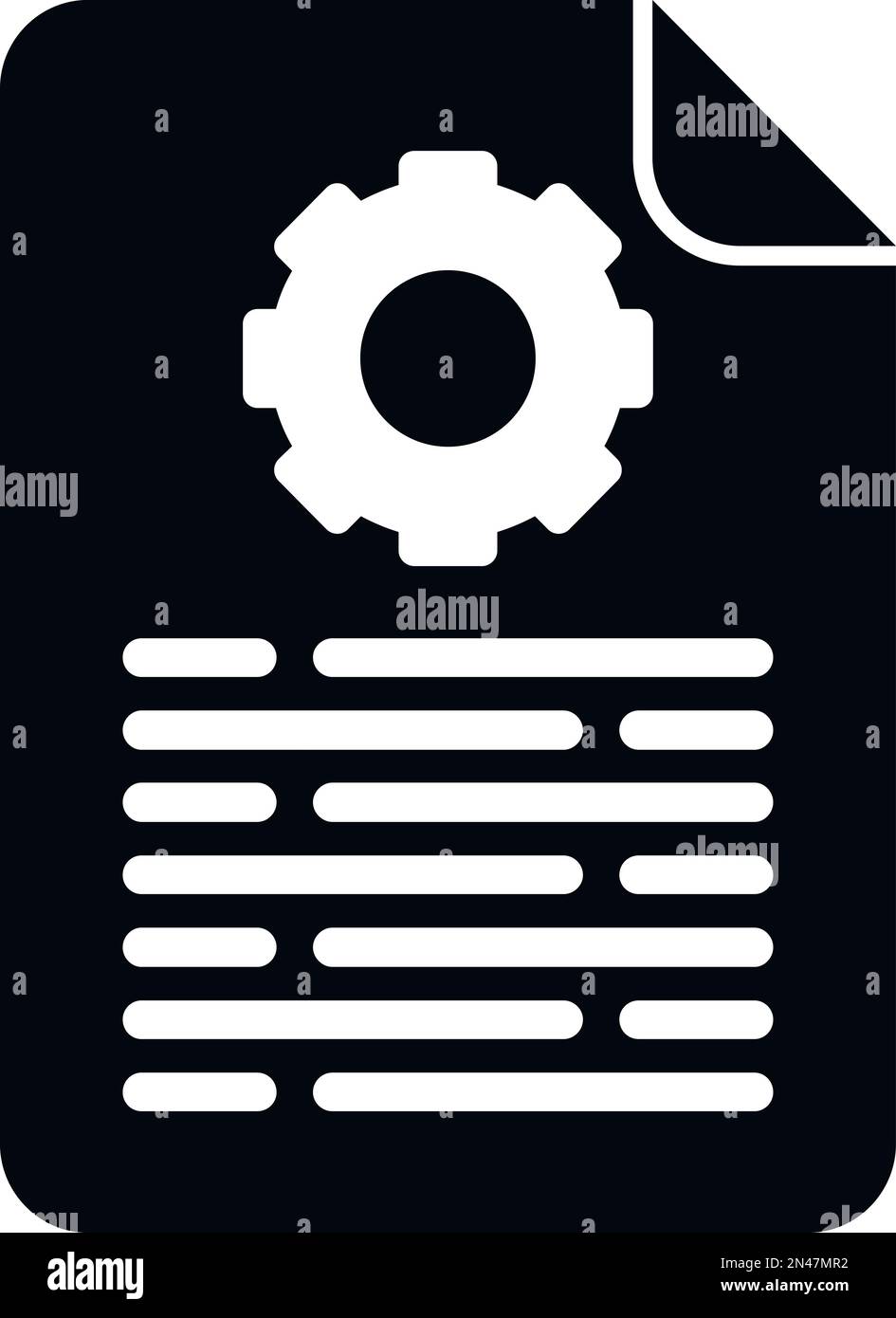 Gear paper manual icon simple vector. Guide book. Data support Stock ...
