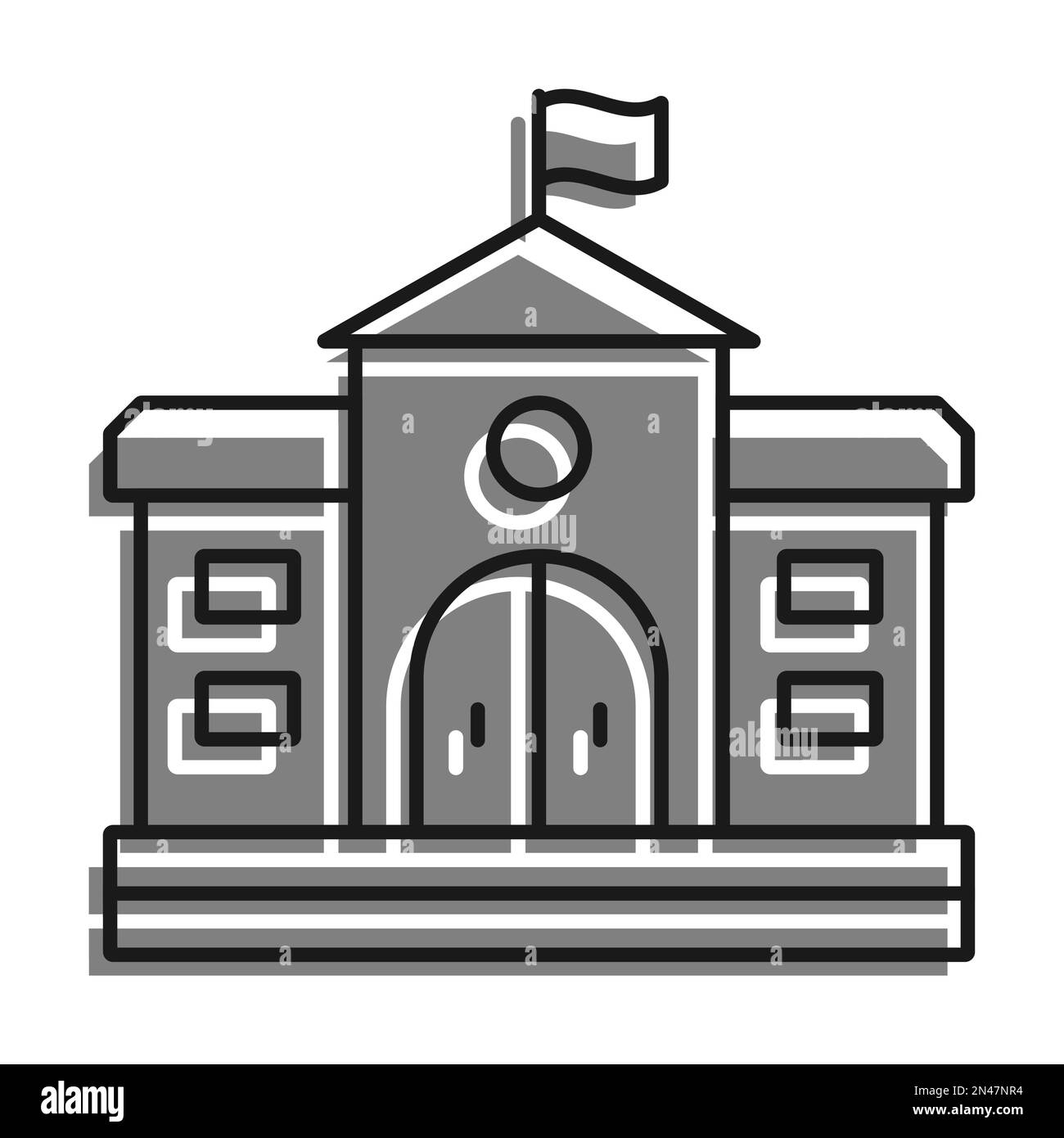 facade-of-school-house-exterior-of-university-building-filled-with