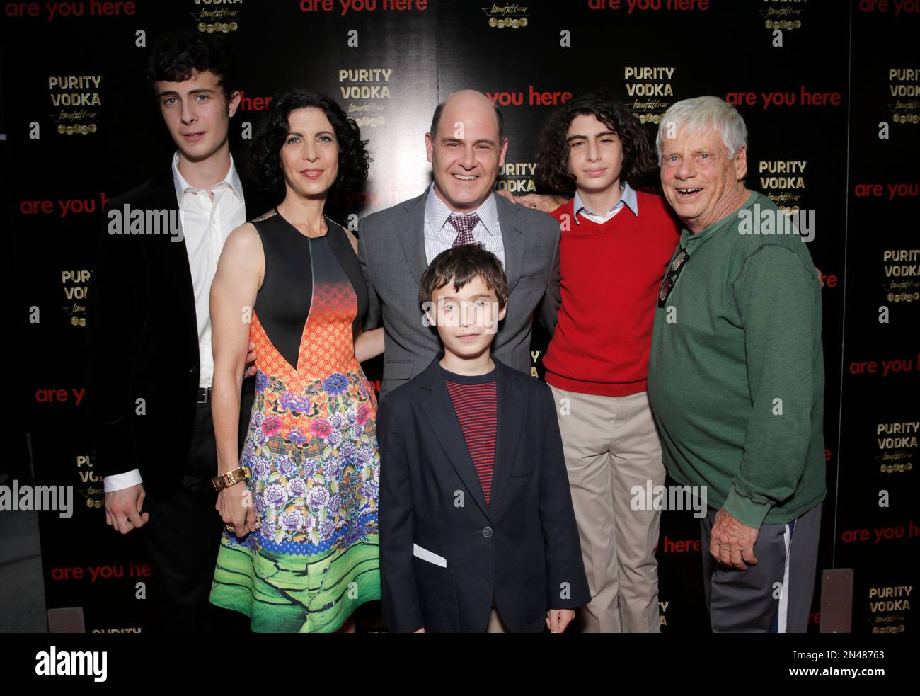 (2nd L-R) Linda Brettler and writer/director Matthew Weiner with family ...