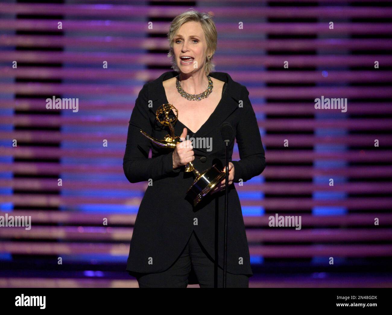 Jane Lynch accepts the award for outstanding structured reality program ...