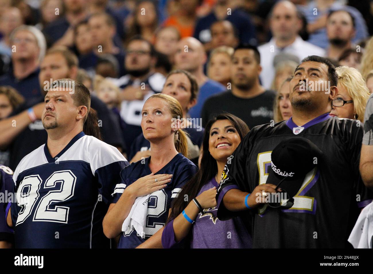 National Football Conference – NFC, . Fans support professional team of  American National Foorball League. Silhouette of supporters in foreground.  Log Stock Photo - Alamy