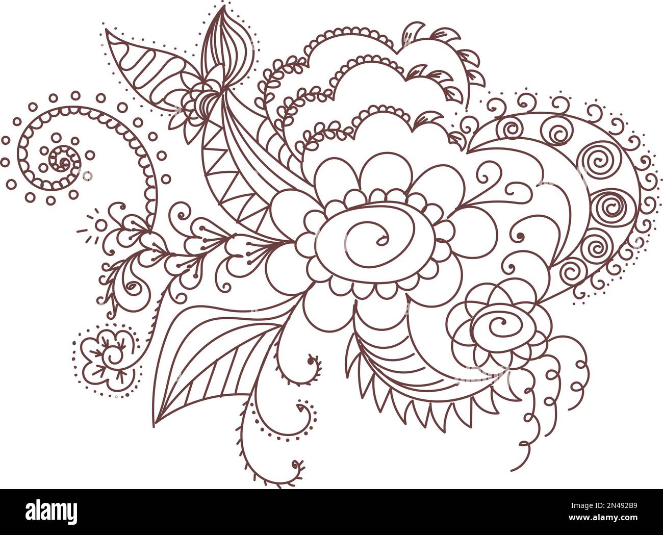 Mehendi Pattern Vector Design mehendi indian henna Stock Vector Images - Alamy