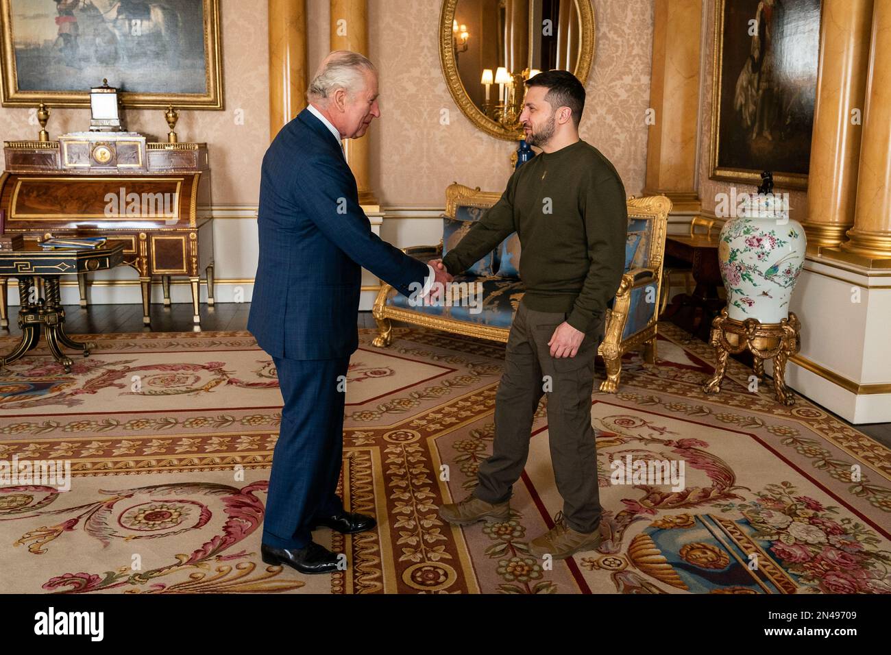 King Charles III holds an audience with Ukrainian President Volodymyr