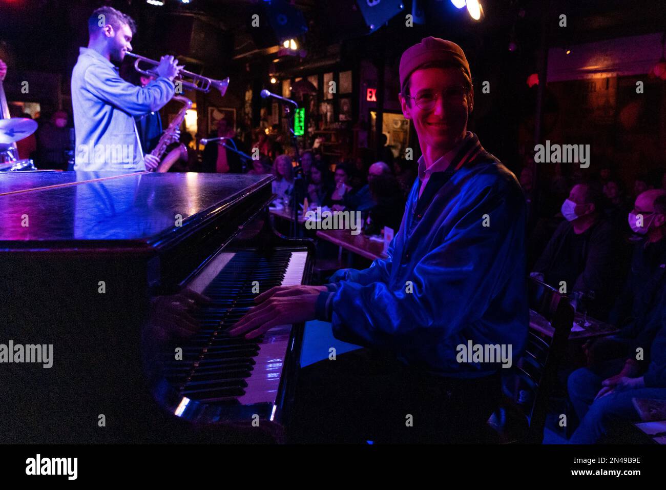 Bastien Brison, piano performs with Paris Jazz Session during Winter  JazzFest as part of French Quarter at Paul Colby's The Bitter End in New  York on January 13, 2023 Stock Photo - Alamy