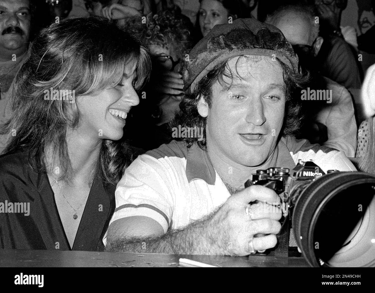 Actor and comedian Robin Williams, right, with his wife Valerie Velardi