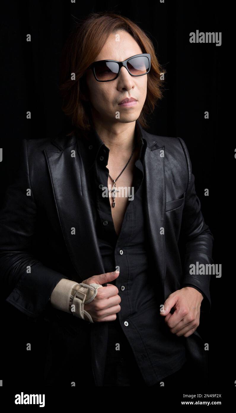 Lead singer of the Japanese heavy metal band X Japan, Toshi poses for a portrait, on Monday