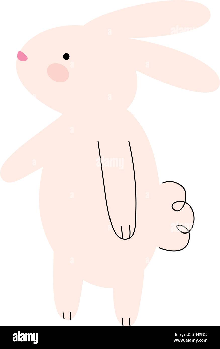 cute rabbit white standing Stock Vector Image & Art - Alamy