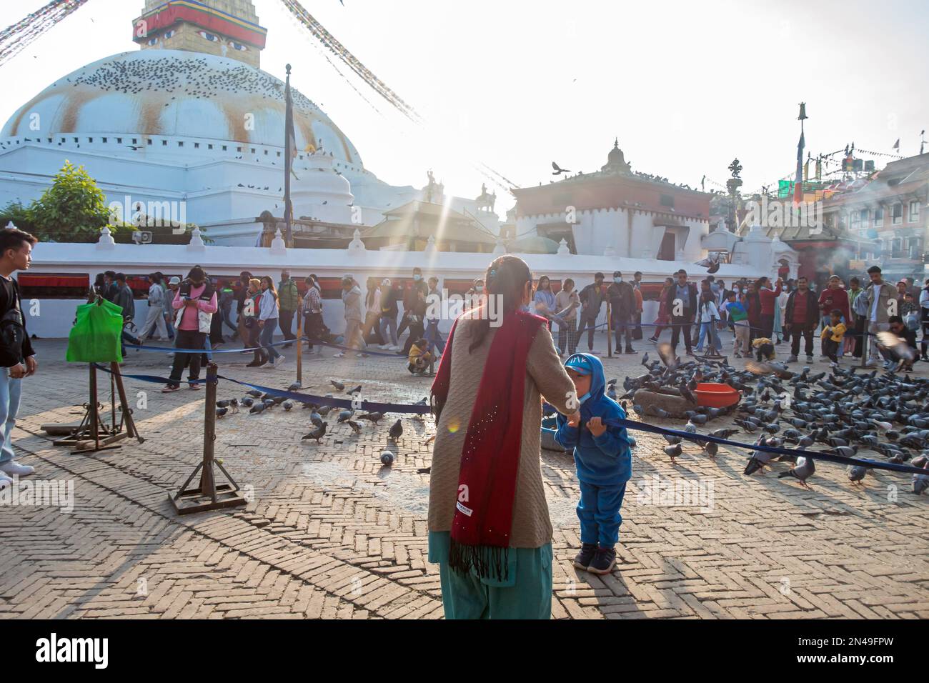 Kathmandu Boudhanat one of the largest spherical stupas in Nepal and