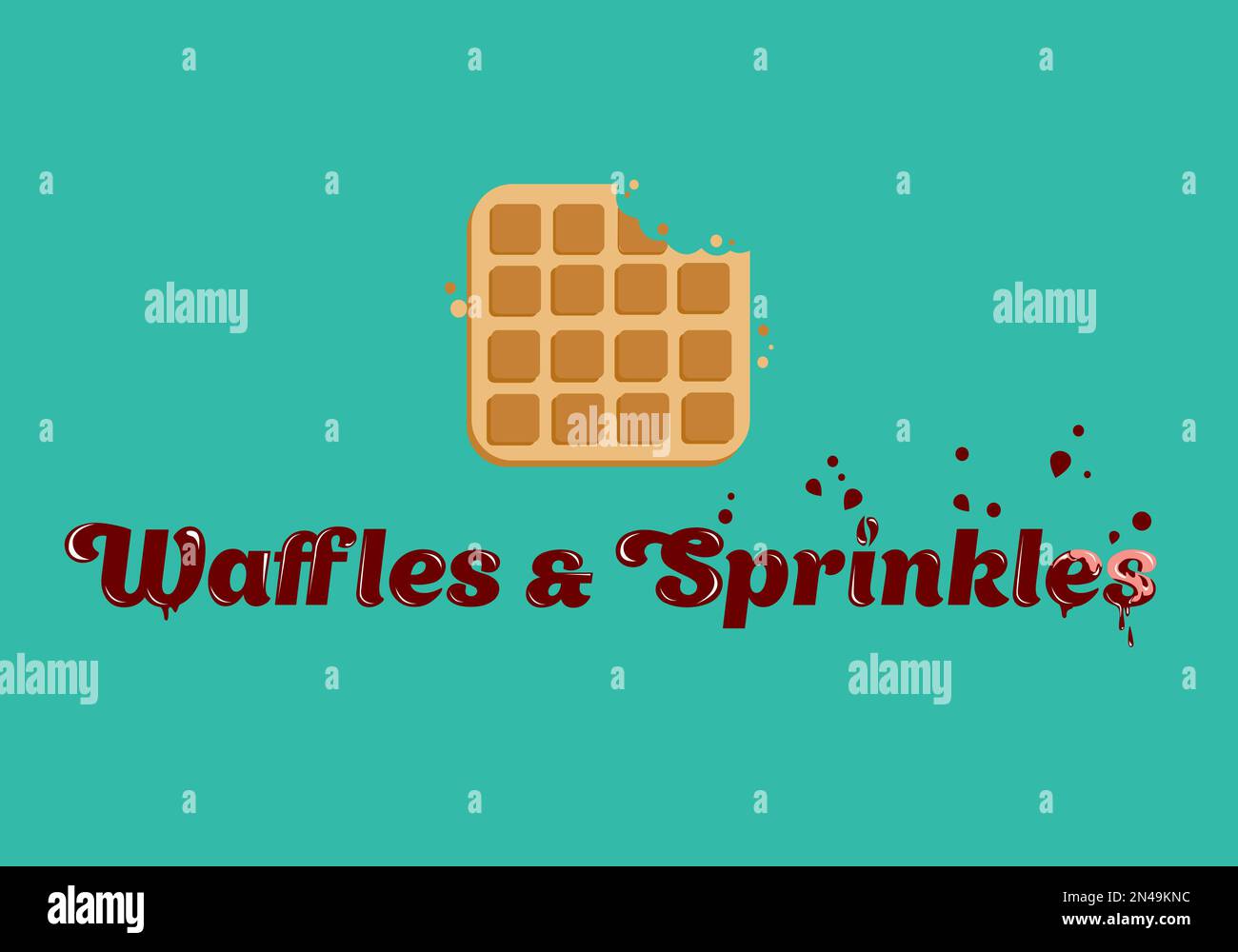 Tasty Belgian Waffle. Vector illustration Stock Vector Image & Art - Alamy