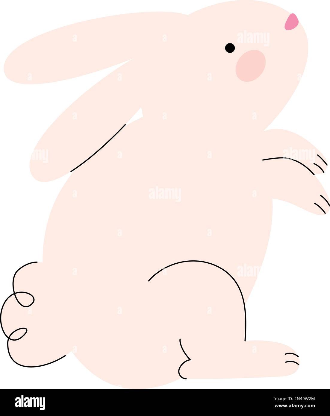 cute rabbit white seated Stock Vector Image & Art - Alamy