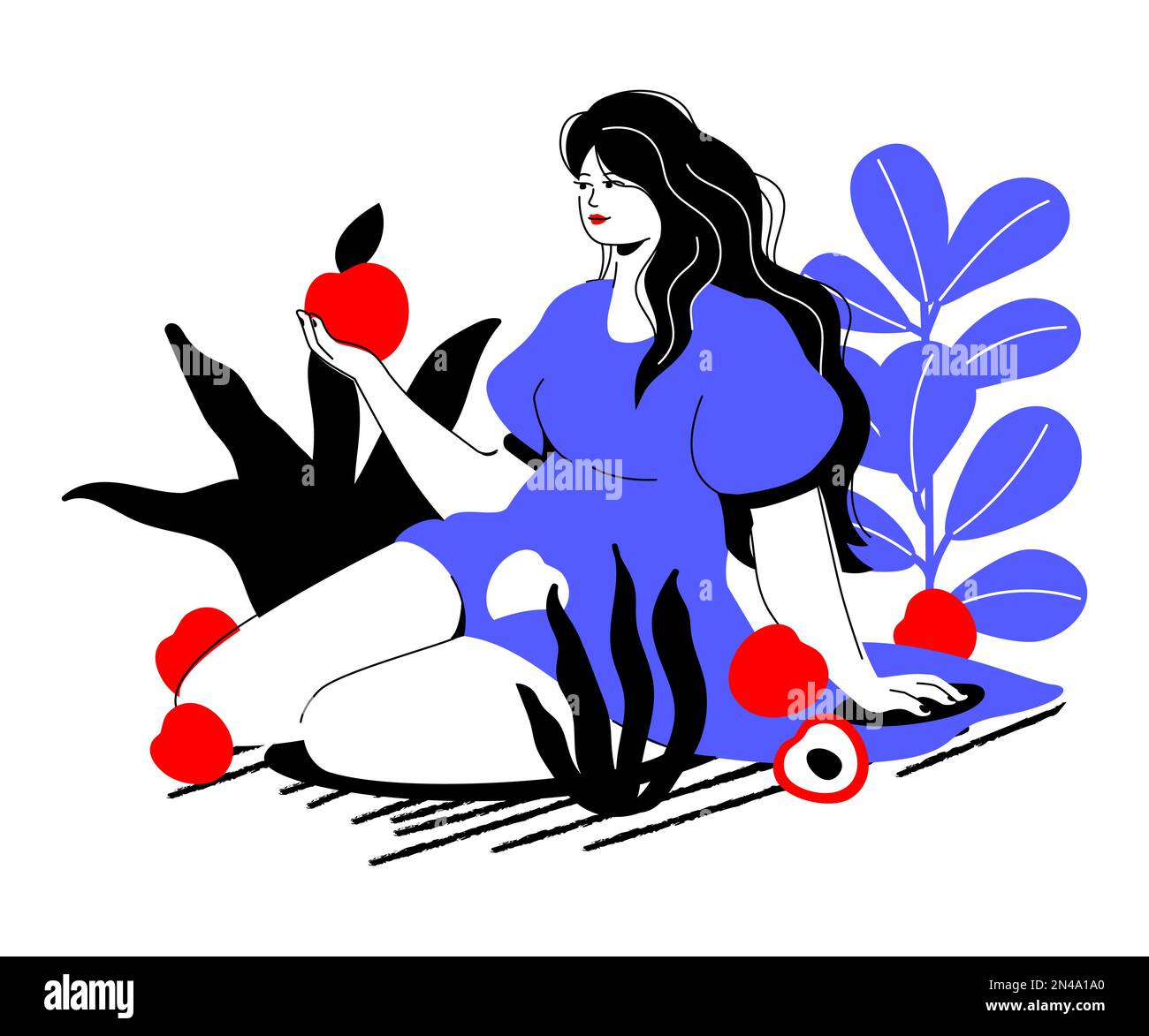 Flat peaches Stock Vector Images Alamy