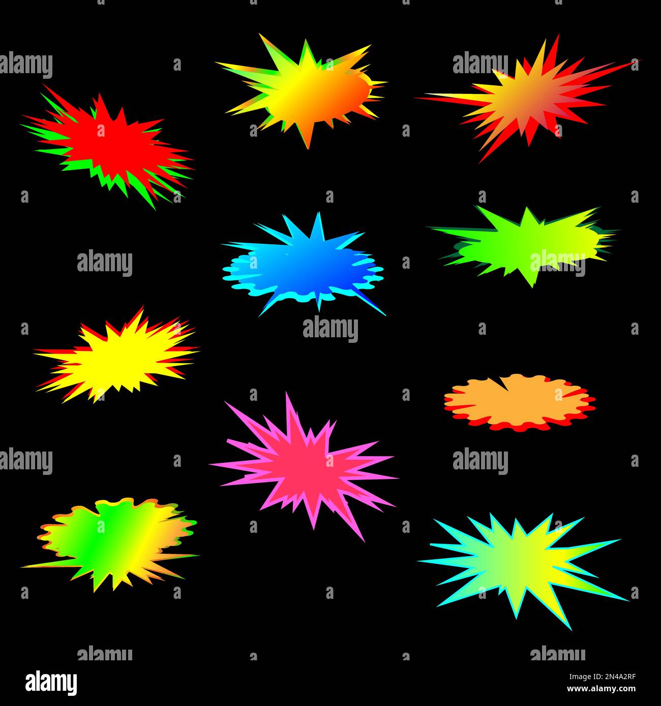 Hello Summer festival speech pop art star bubble bright comic decorative backgrounds web design vector illustration Stock Vector