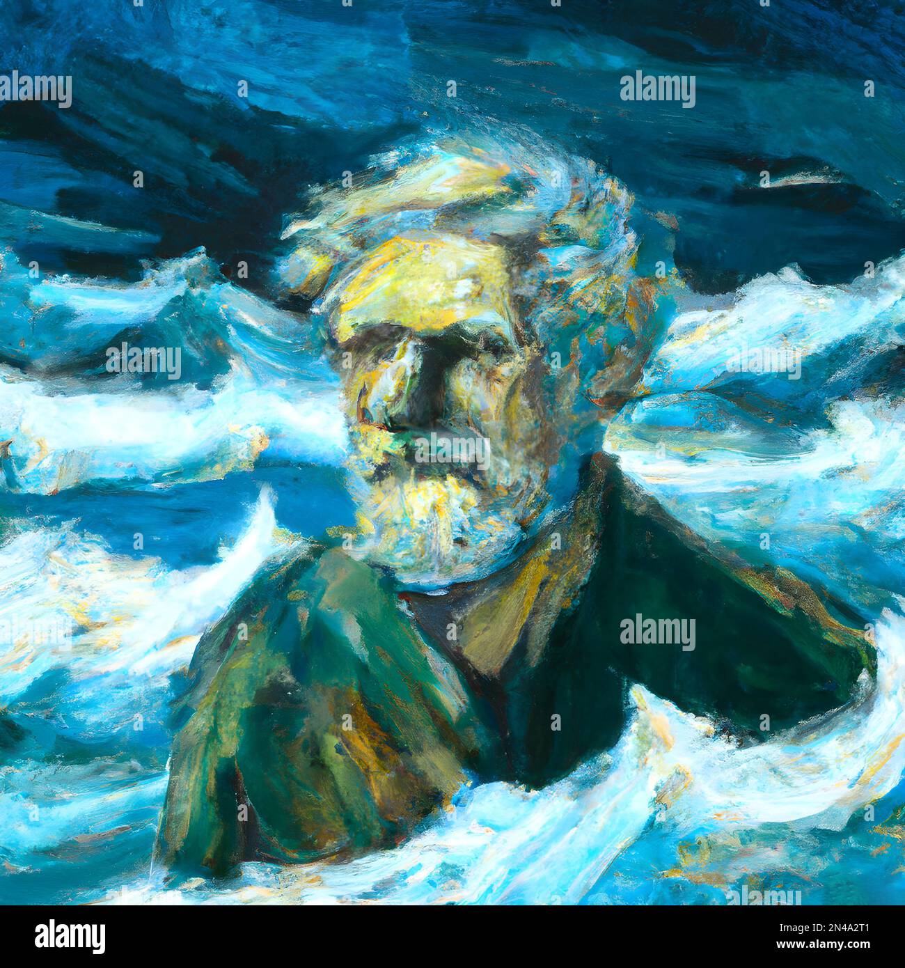 Painting of an old man hi-res stock photography and images - Alamy