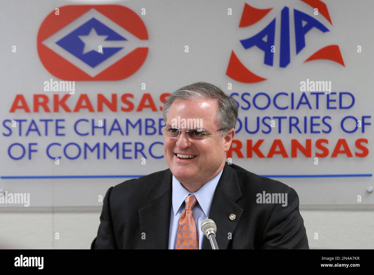 U.S. Sen. Mark Pryor speaks to members of the Arkansas Chamber of