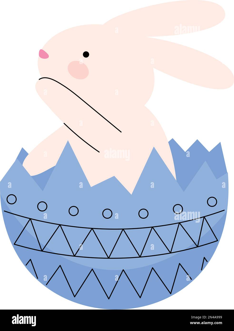 rabbit in blue egg painted Stock Vector Image & Art - Alamy