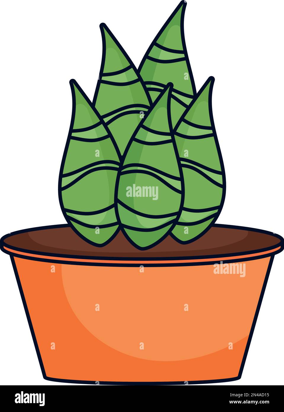 houseplant in orange pot Stock Vector Image & Art - Alamy