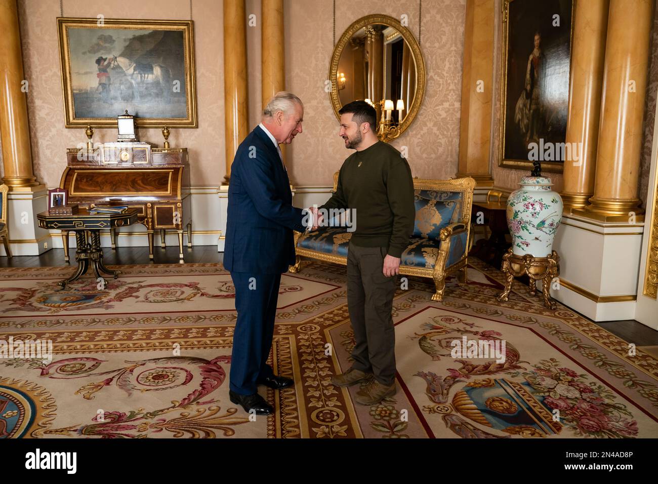 King Charles III holds an audience with Ukrainian President Volodymyr