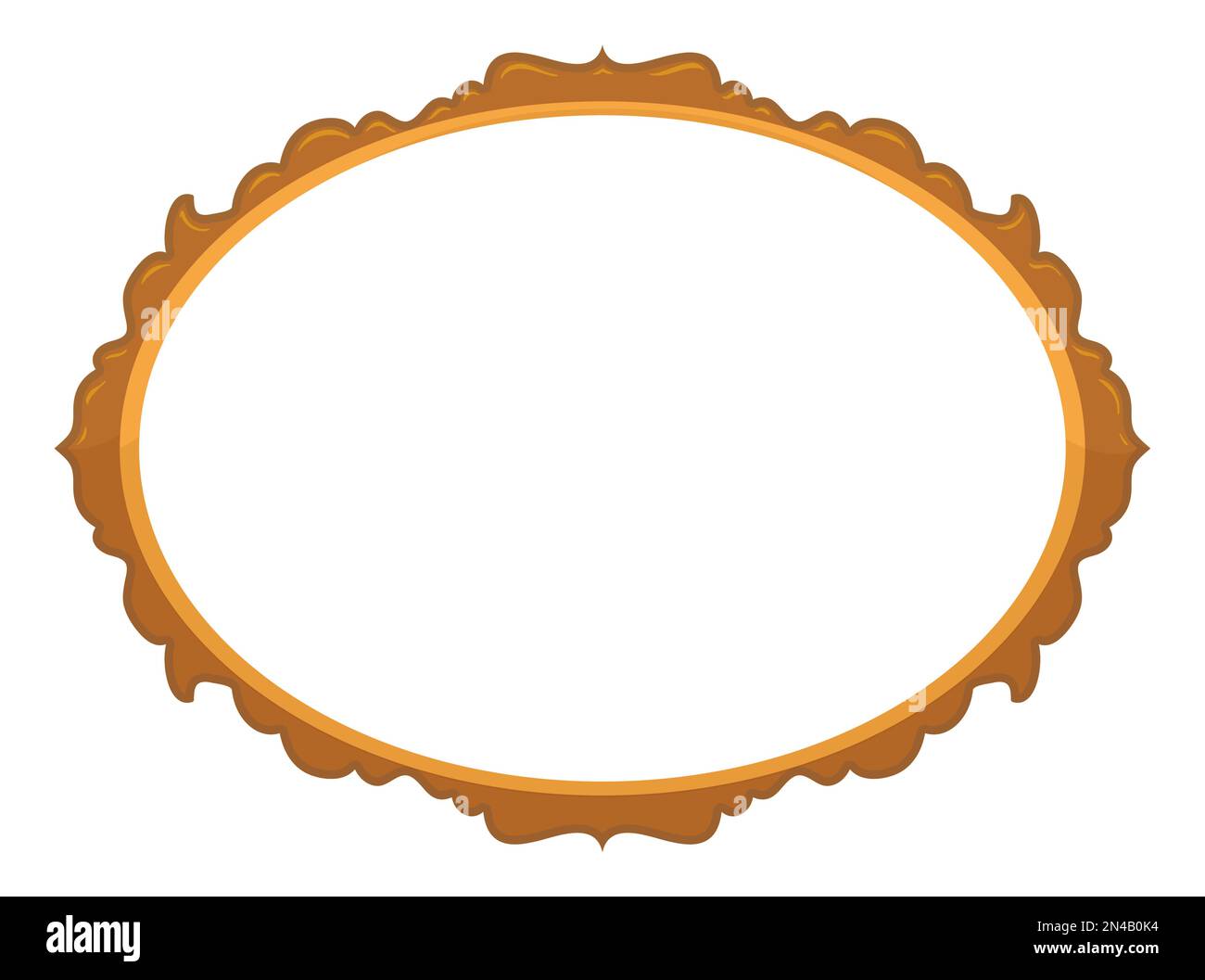 Frame with decorations in the border, empty space template in the
