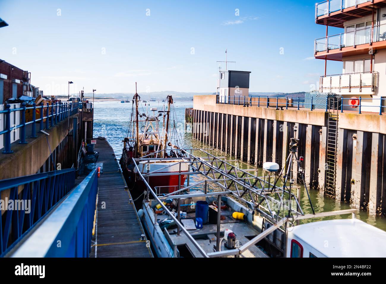 Entrance to Exmouth Marina Stock Photo Alamy