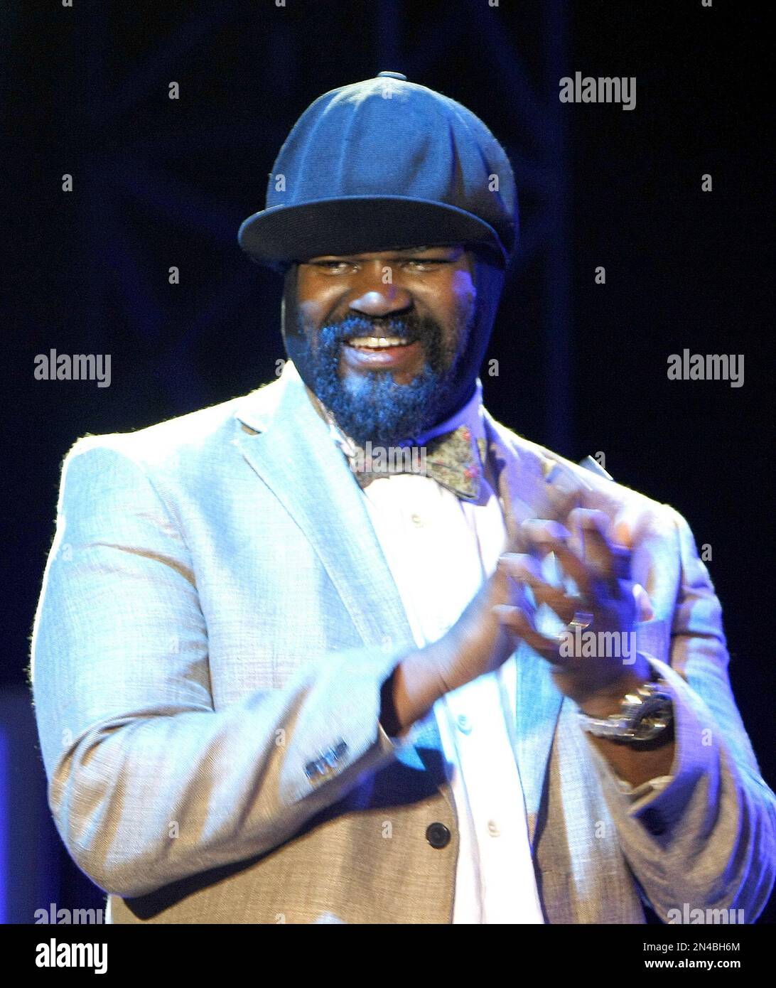 American singer Gregory Porter performs at the Five Continents Jazz  Festival, in Marseille, southern France, Wednesday, July 23, 2014. (AP  Photo/Claude Paris Stock Photo - Alamy