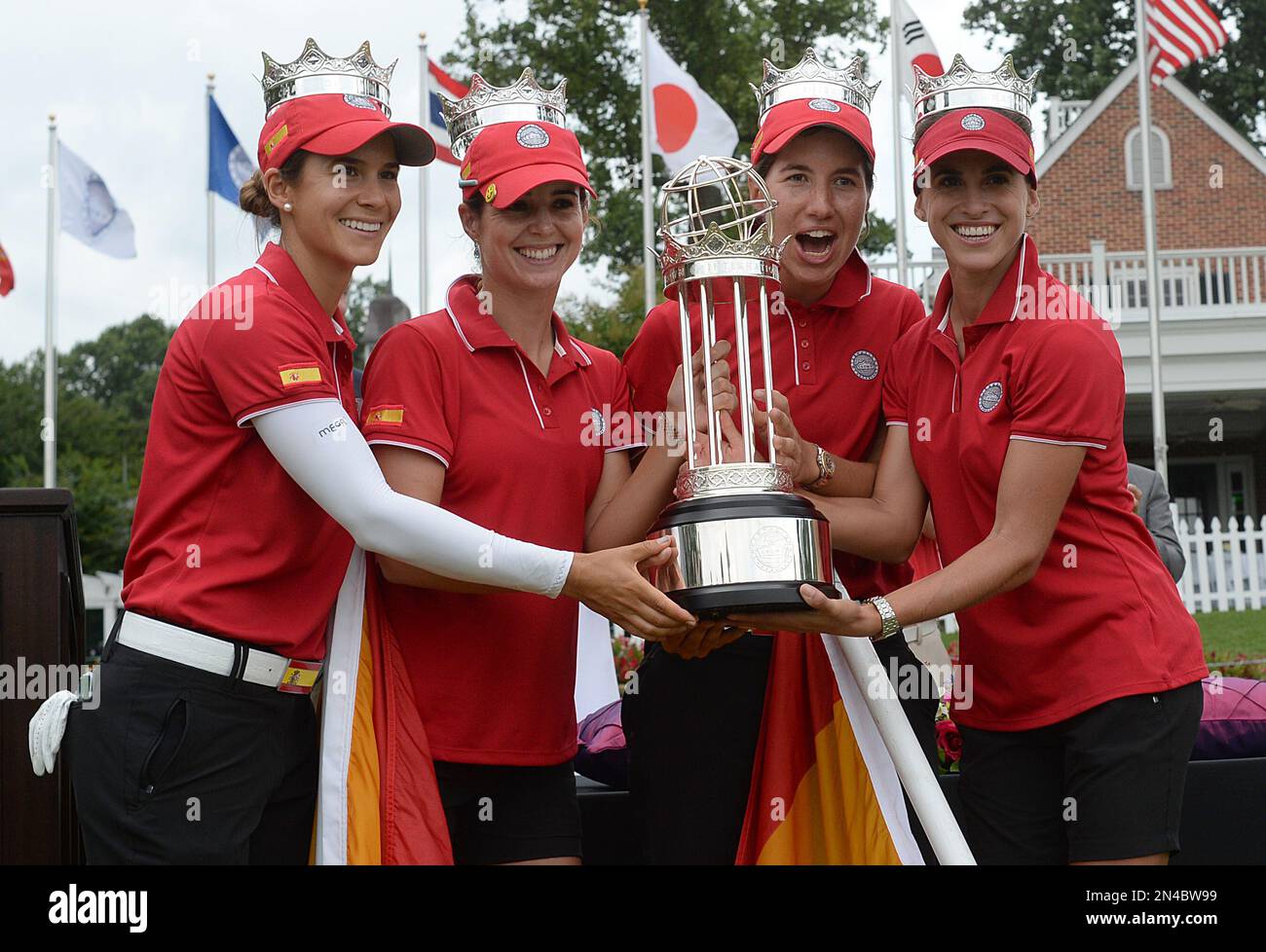 From left to right, Belen Mozo, Beatriz Recari, Carlota Ciganda and Azahara Munoz, all of Spain