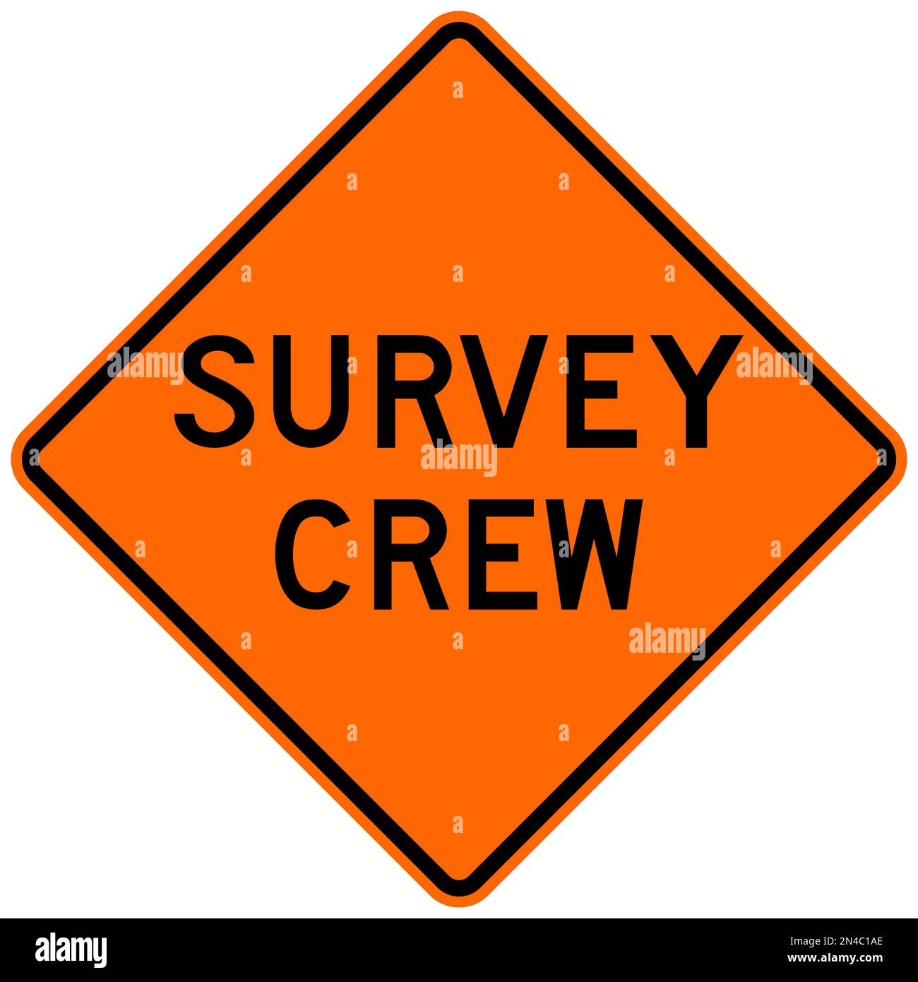 Survey Crew warning sign Stock Photo