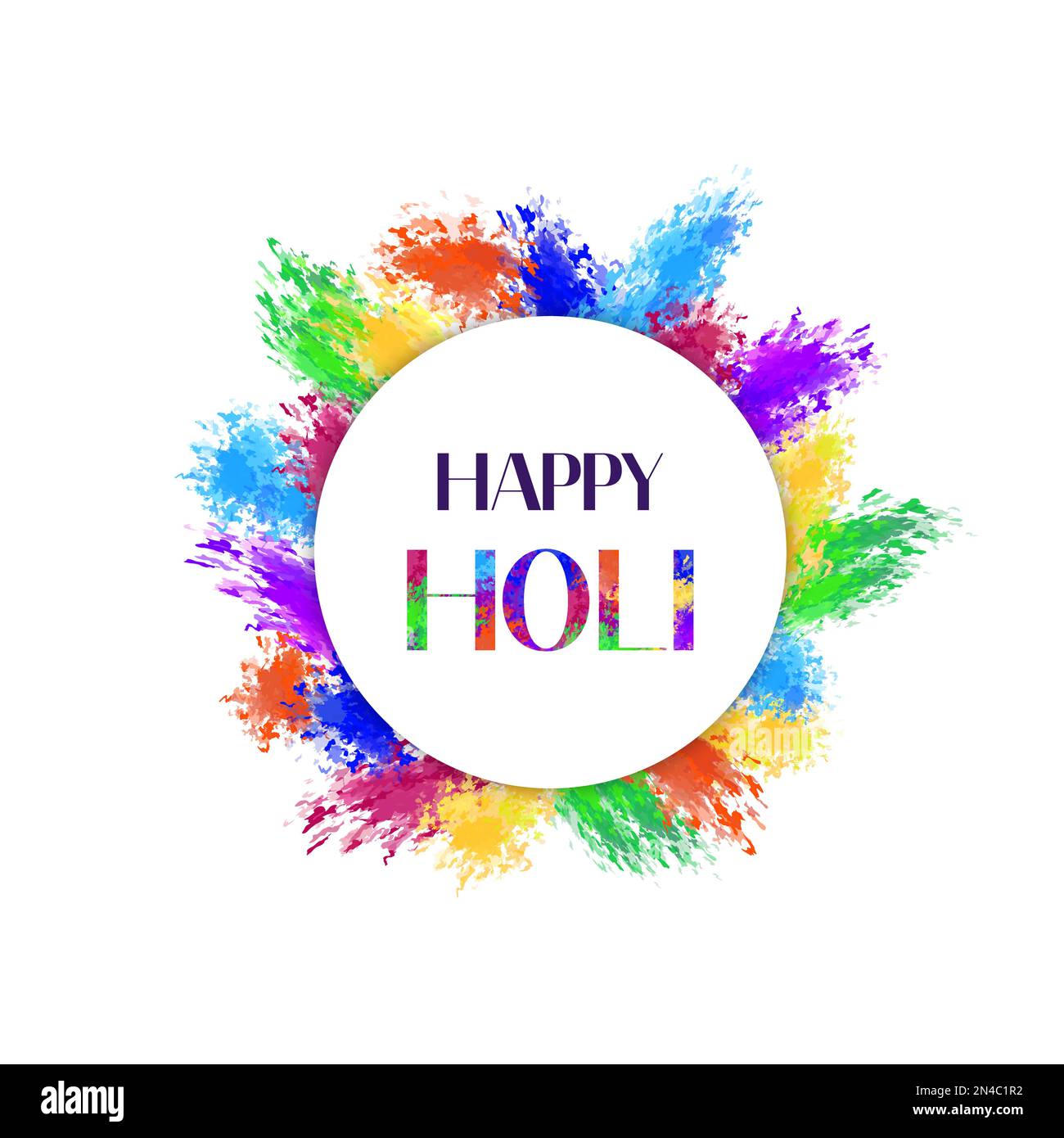 Happy Holi card. Traditional festival of colors in Indian culture ...