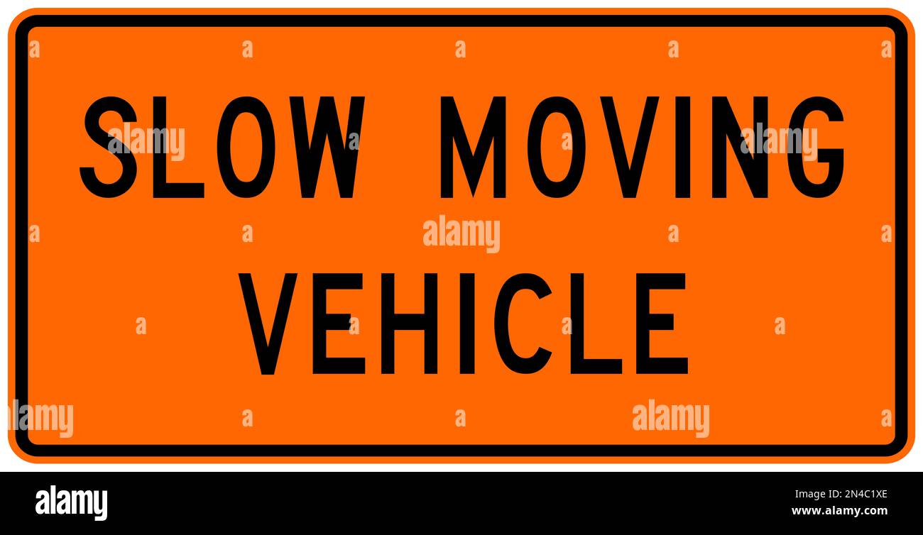 Slow Moving Vehicle warning sign Stock Photo Alamy