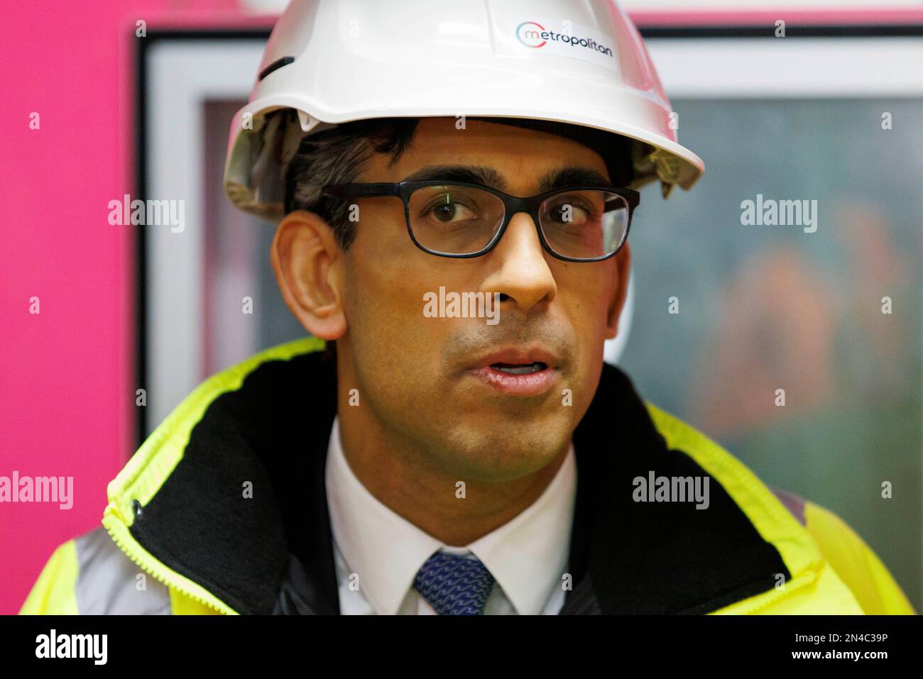 Prime Minister Rishi Sunak tours the facility. Prime Minister Rishi Sunak and newly appointed Secretary of State for Energy Security and Net Zero, Gra Stock Photo