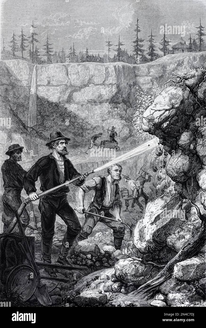 Miners Washing California gold rush miners hi-res stock photography and images - Alamy
