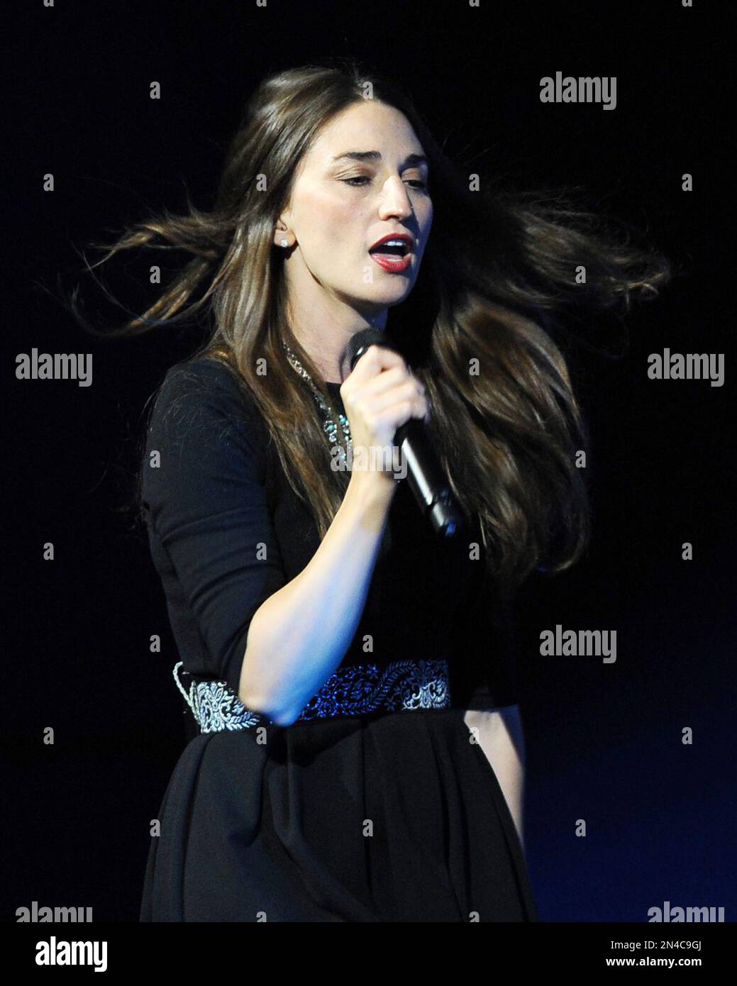 Sara Bareilles performs during the Little Black Dress Tour 2014 at the  Seminole Casinos Hard Rock Live on July 25, 2014 in Hollywood, Florida.  (Photo by (Photo Jeff Daly/Invision/AP Stock Photo - Alamy