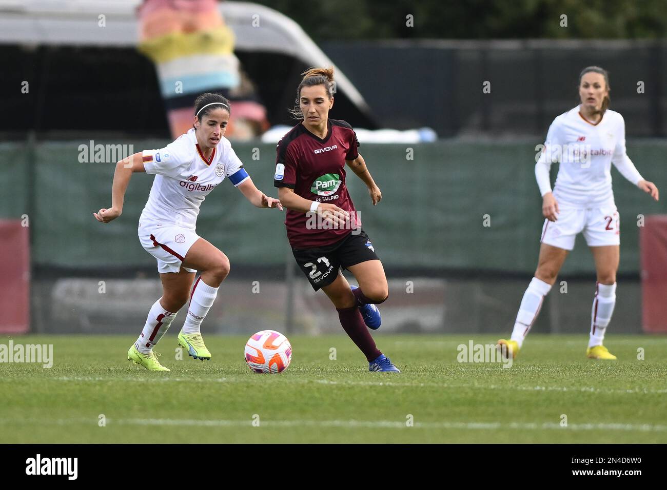 Maillot De Match Porté AS Roma 2022-23, Taille S, Numéro 16, New Balance - Occasion (porté En Match)