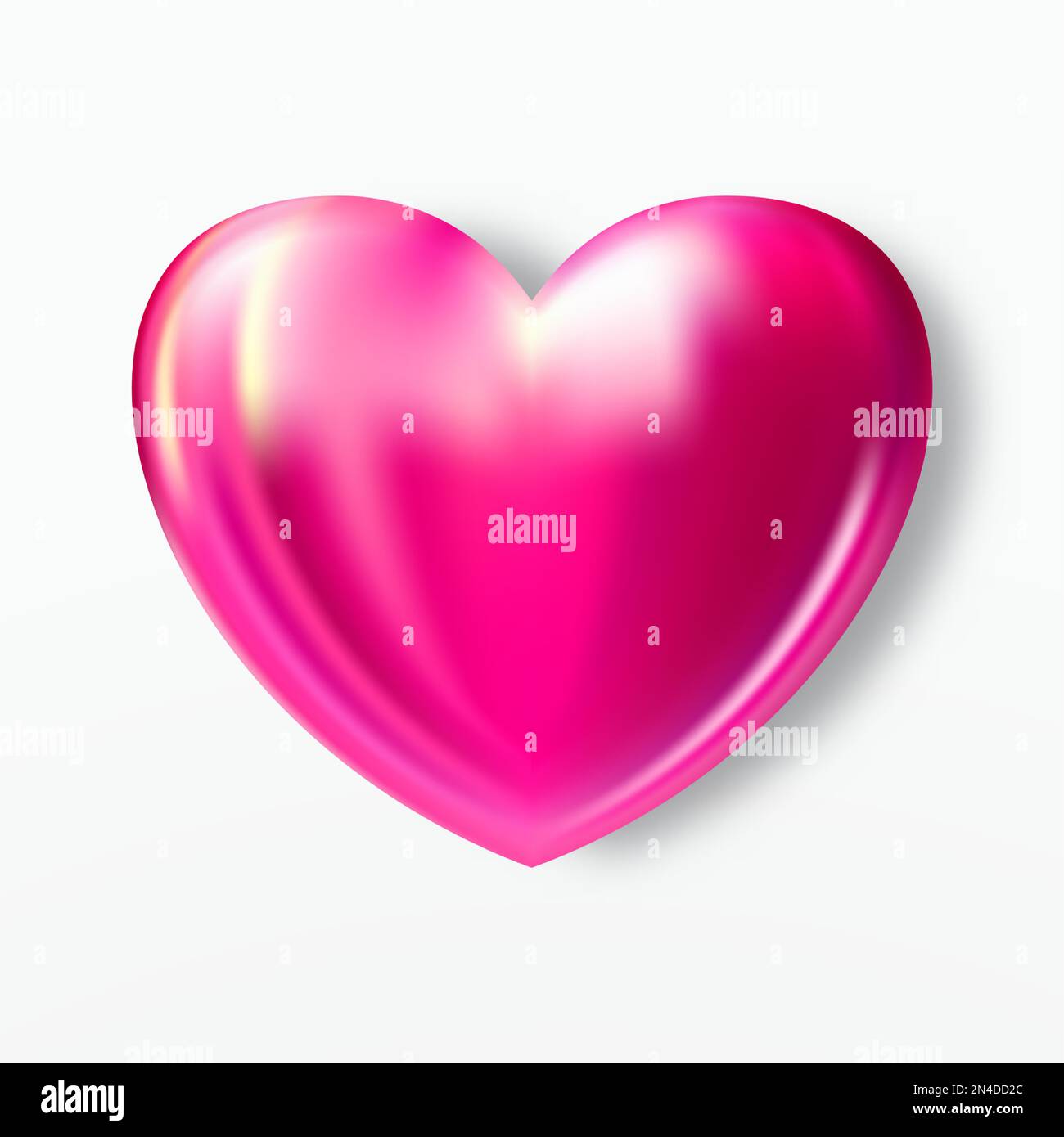 Pink realistic heart vector icon. Romantic symbol of Love Stock Vector ...