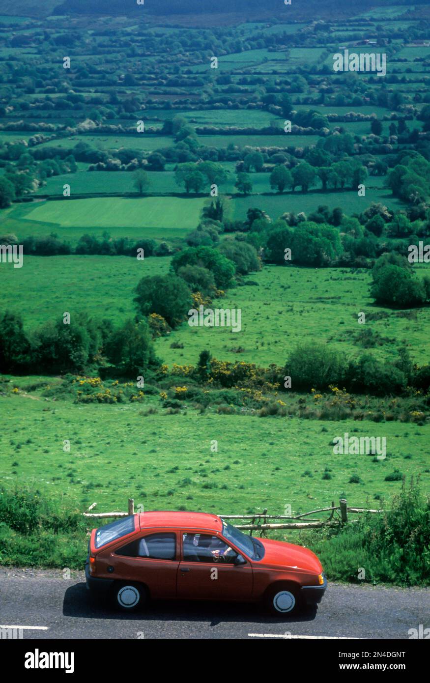 1990 HISTORICAL OPEL KADETT CAR (©GENERAL MOTORS CORP 1990) GLEN OF AHERLOW COUNTY TIPPERARY IRELAND Stock Photo