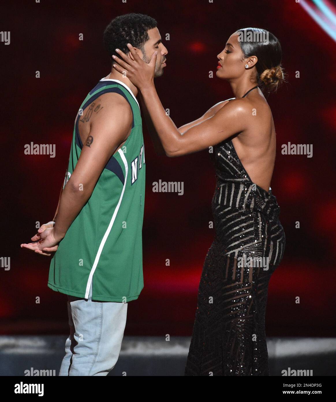 Skylar Diggins and Drake, left, at the ESPY Awards at the Nokia Theatre ...