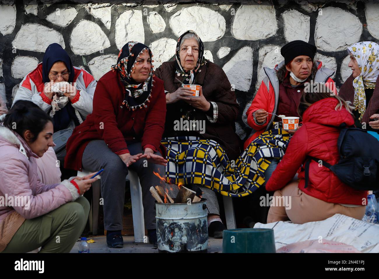 Adana, Adana, Turkey. 8th Feb, 2023. Elderly Turkish women and other