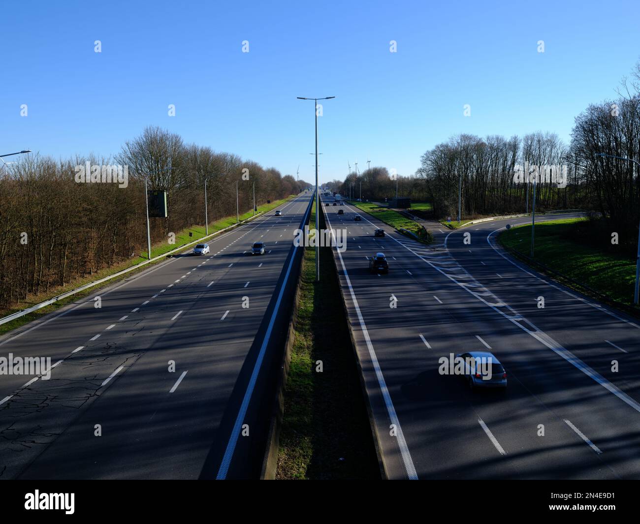 The E411 highway in Belgium Stock Photo - Alamy