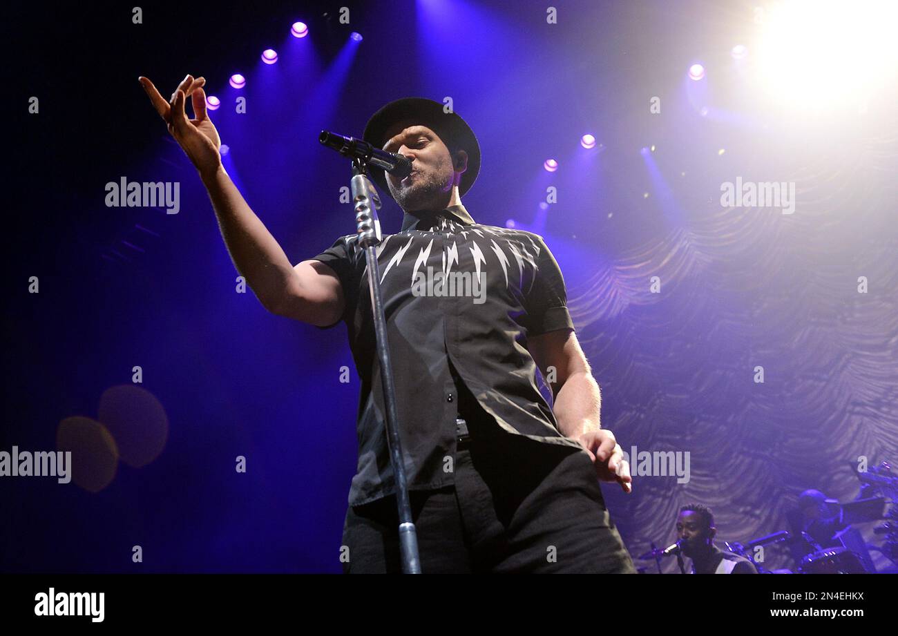 Singer Justin Timberlake performs an exclusive show for Citi, American