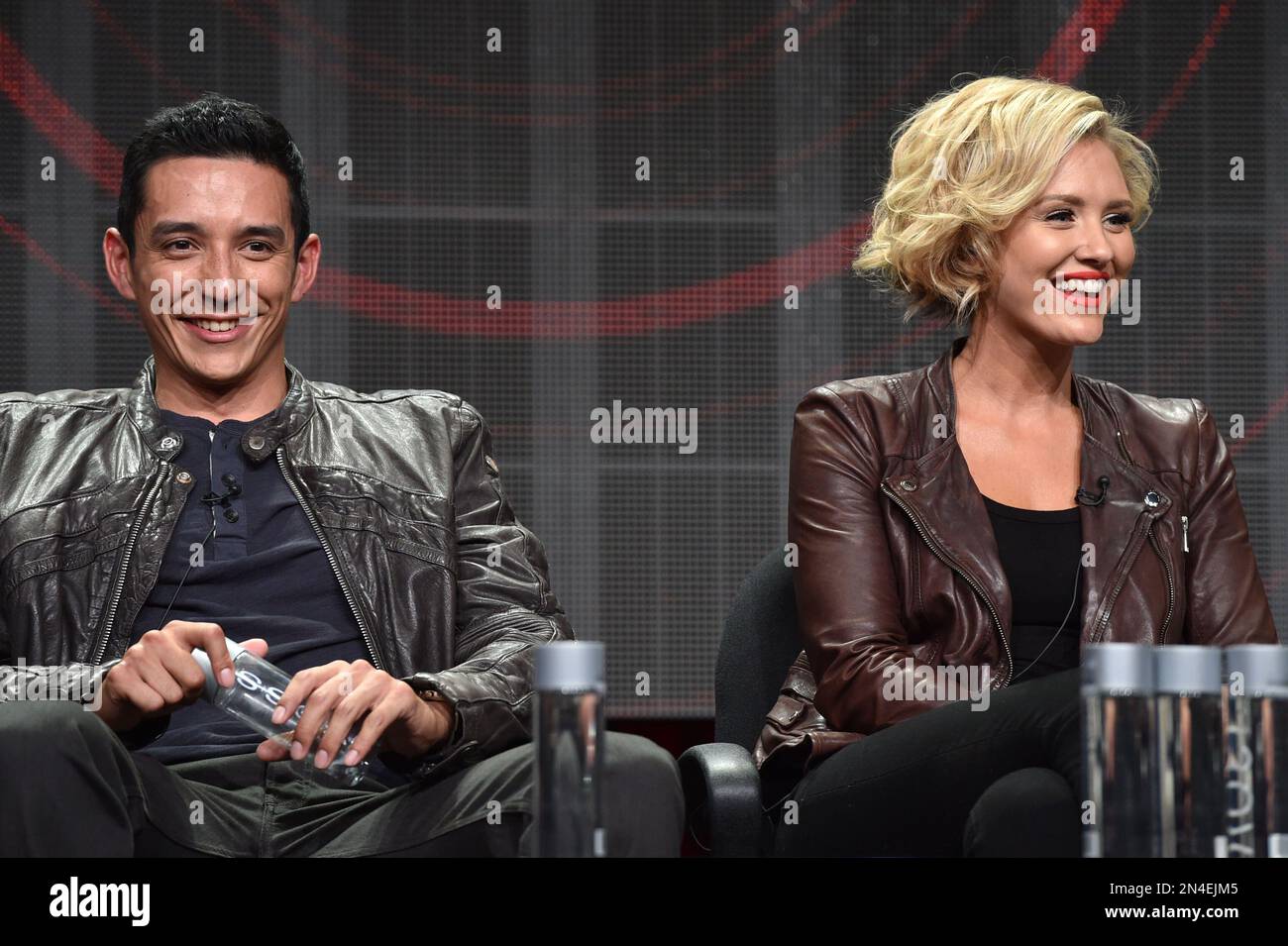 Actors Gabriel Luna and Nicky Whelan appear on the "Matador" panel at