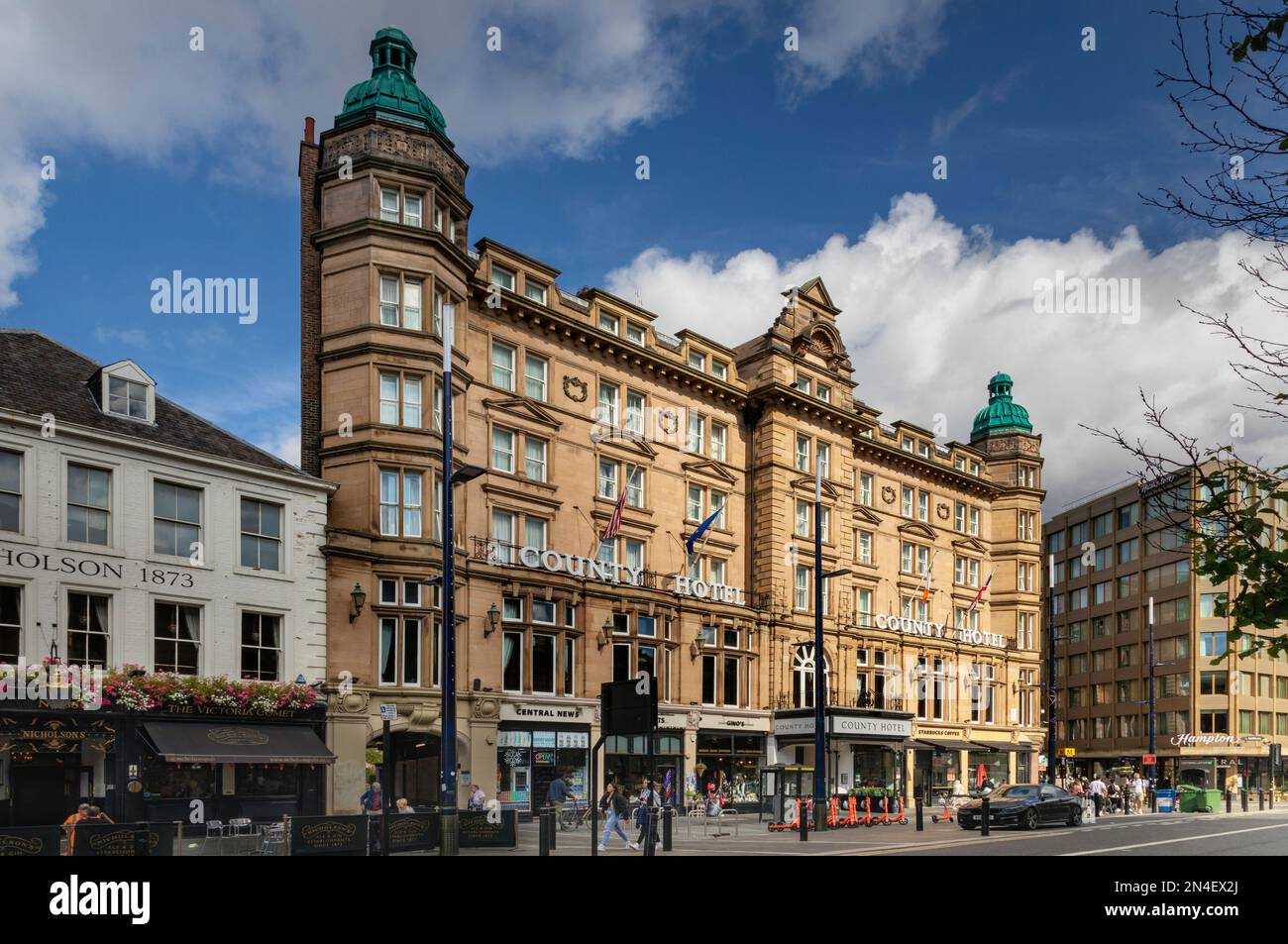 A city and metropolitan borough in Tyne and Wear, England. Stock Photo