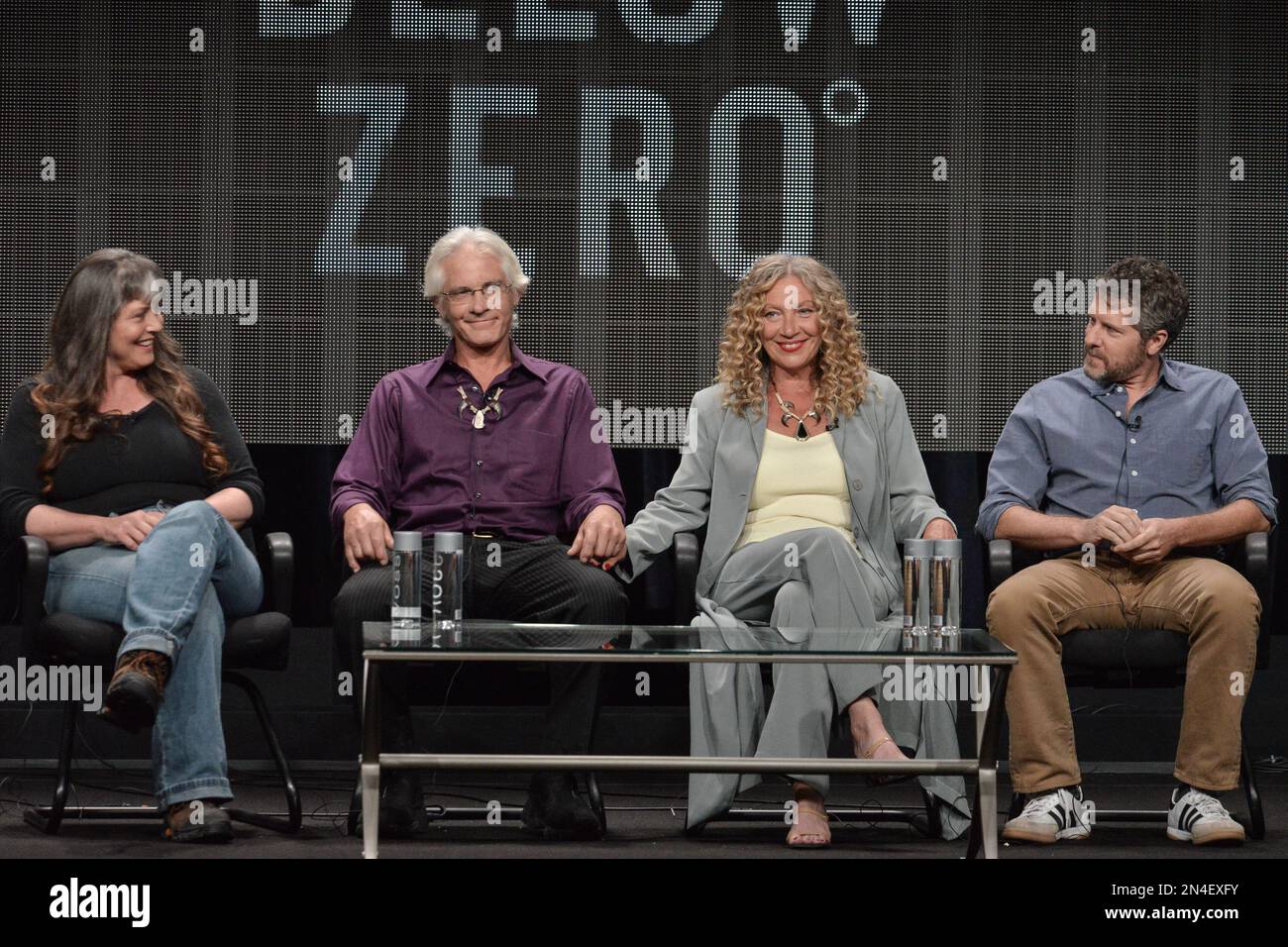From left, Sue Aikens, Bassich, Kate Rorke and executive producer Travis Shakespeare speak onstage during the "Life Below Zero" portion of the National Geographic 2014 Summer TCA on Tuesday, July 8,