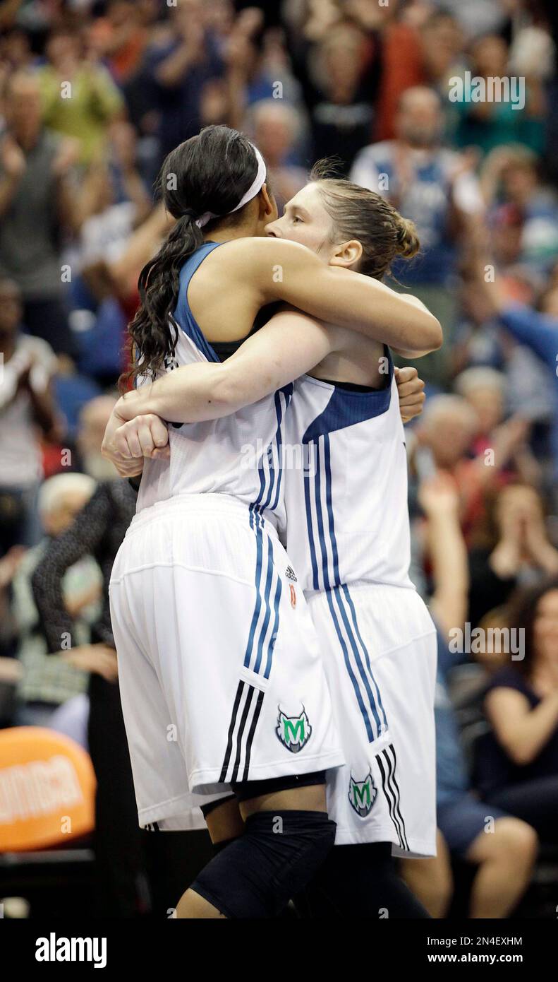 Minnesota Lynx forward Maya Moore, left, and guard Lindsay Whalen ...