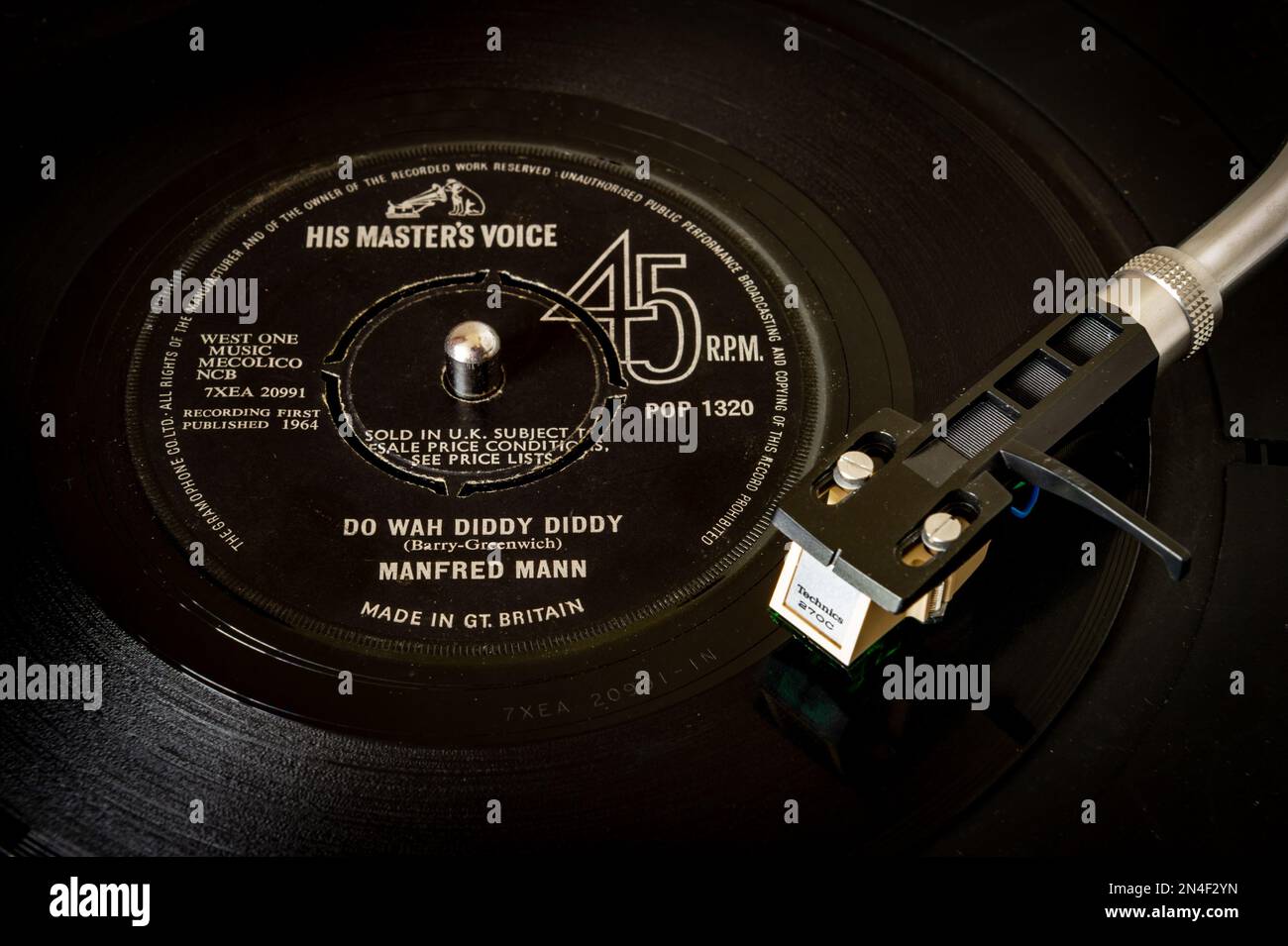 Manfred Mann singing Do Wah Diddy Diddy from His Masters Voice records