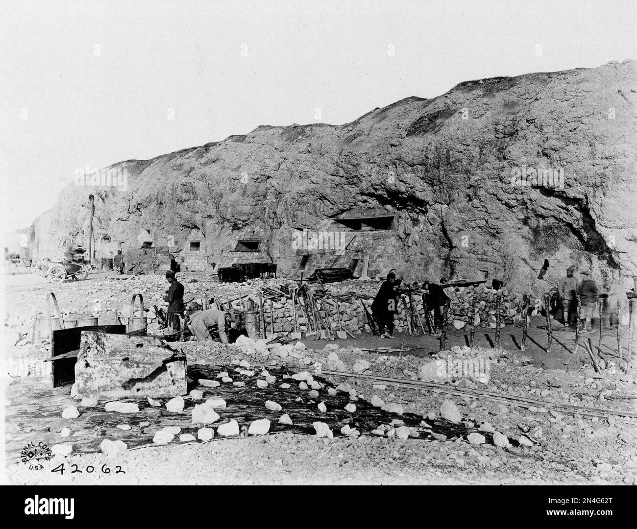 The south side of Fort Vaux, Meuse, near Verdun, France is shown, Nov ...