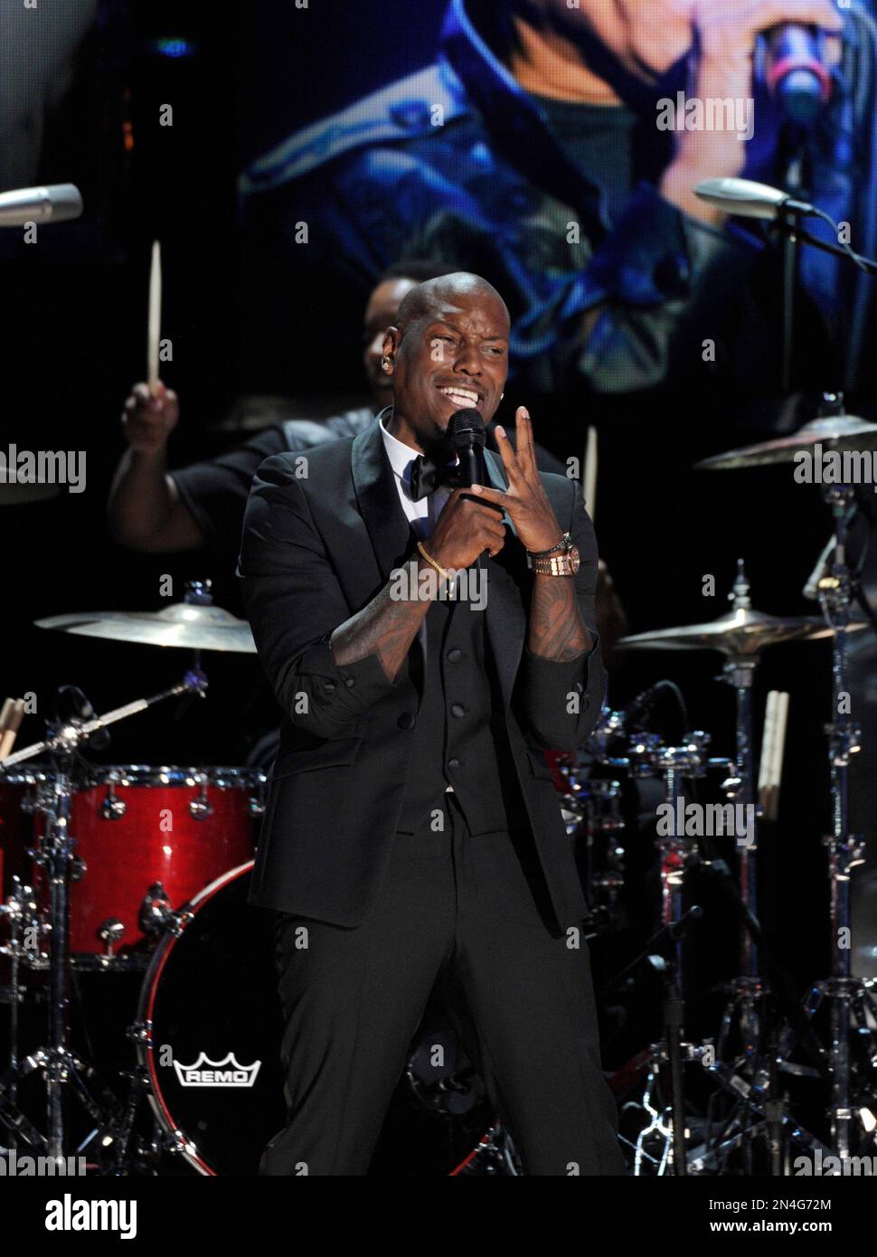 Tyrese Gibson performs at the BET Awards at the Nokia Theatre on Sunday