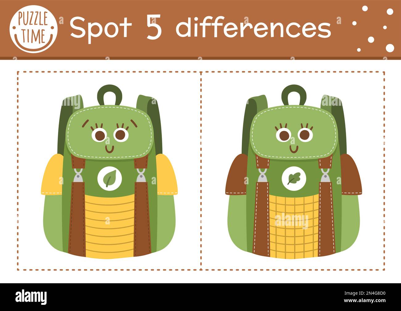 Find Differences Logic Puzzle Game Children Adults Printable Page